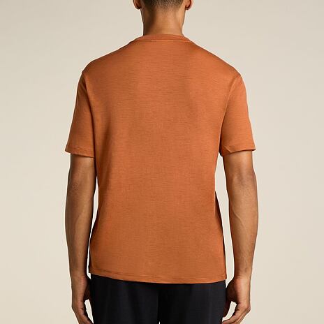 Heren T-shirt Merino 150 Tech Lite SS Relaxed Pocket Tee Icebreaker Dusty Clay