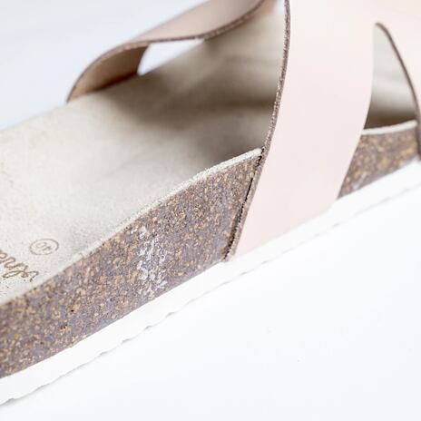 Claquettes anatomiques en liège pour femmes Zora, rose - 2ème qualité