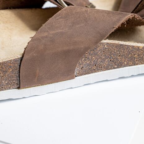 Claquettes anatomiques en liège pour hommes Martin, marron - 2ème qualité