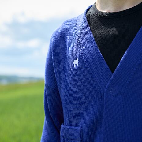 Wollcardigan Merino Woolee Capsule blau