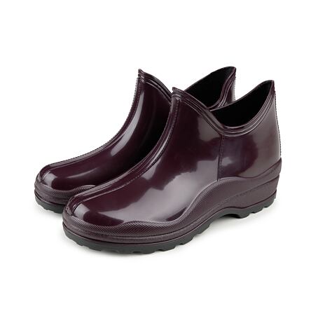 Knöchelhohe Gummistiefel für Damen mit Woll-Innensohle bordeaux