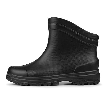Knöchelhohe Gummistiefel für Herren mit Woll-Innensohle schwarz