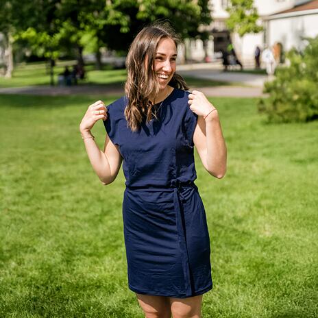 Dámské letní šaty Sensor Merino Active modrá