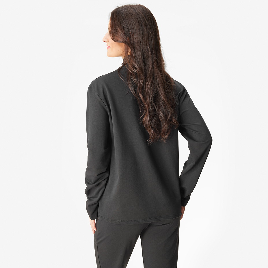 Dámská bavlněná mikina s rolákem černá