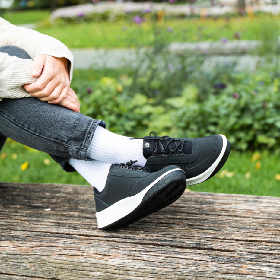 Kožené tenisky Prestižky Woolee černá