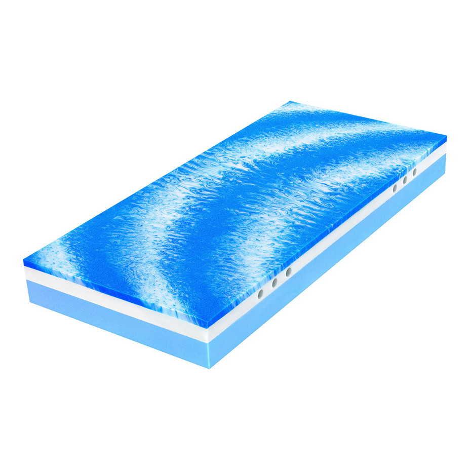 Oboustranná matrace z gelové pěny s ovčí vlnou a chladivou stranou