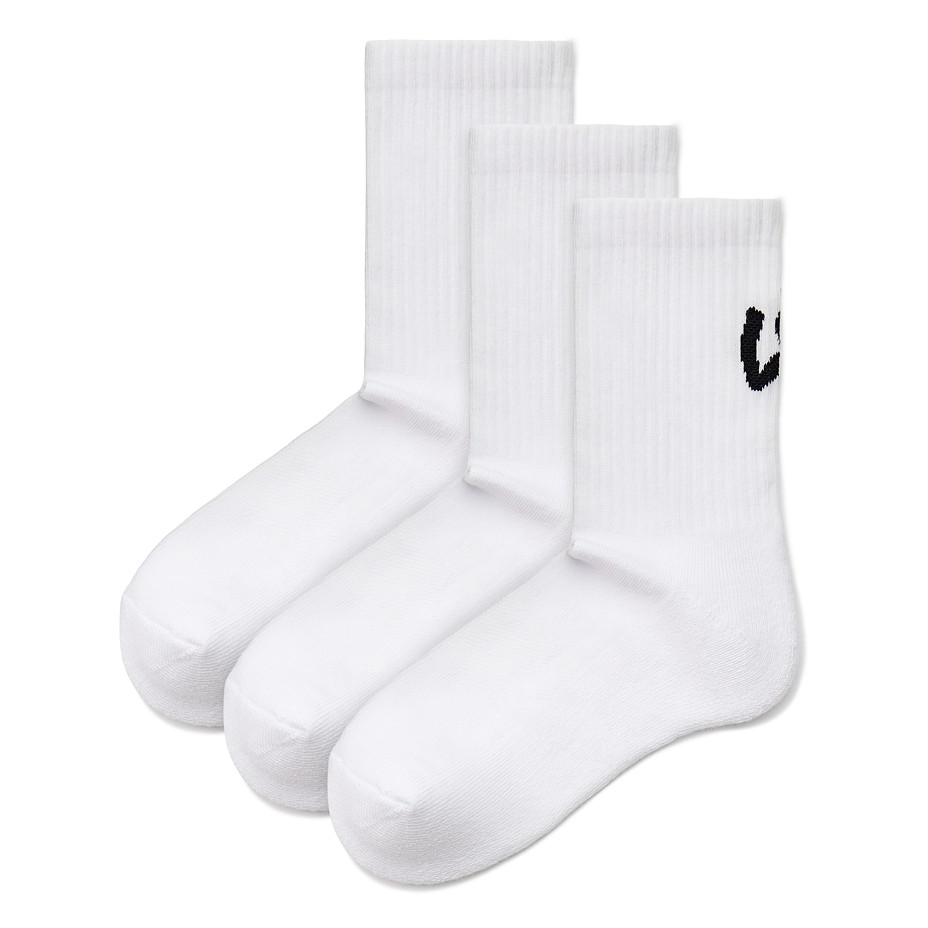 3 páry bavlněných ponožek s měkkým došlapem bílá