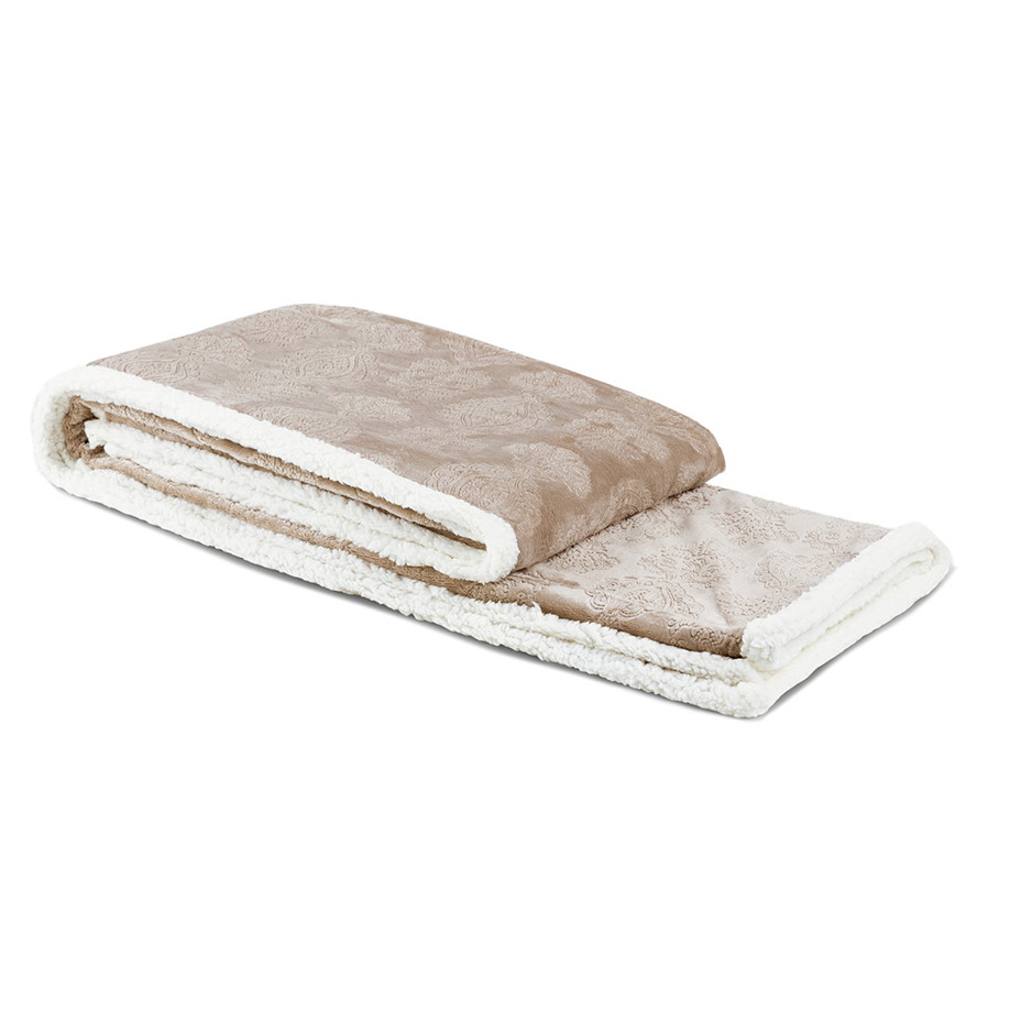 Mikroplyšová deka s 3D vzorkem hnědá