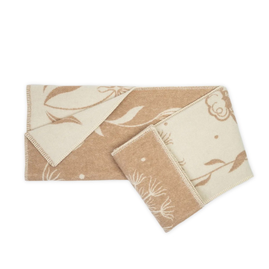 Vlněný Merino pléd s ovečkou béžová