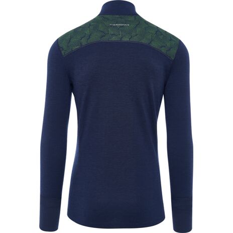 Pánské funkční triko zip merino XTREME Thermowave modrá