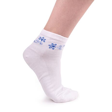 Cotton Ankle Socks - Blue Blossom