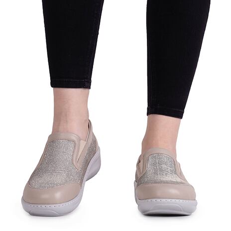 Women's leather ballerina “Jolana“ Beige