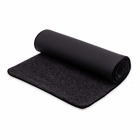 Yogamatte aus Schafwolle Merino schwarz