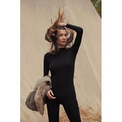 Women's Performance Merino WARM THERMOWAVE Top - Black