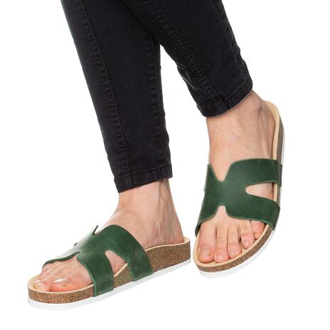 Dames kurken anatomische sandalen ”Zora” groen