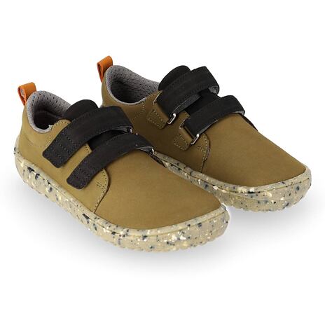 Chaussures en cuir pieds nus pour enfants « Jolly » vert