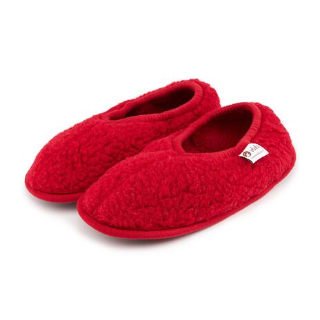 Wool Ballerina Pumps Red