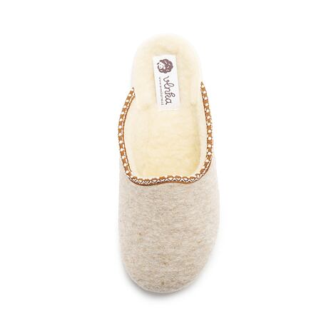 Wollpantoffeln für Damen beige