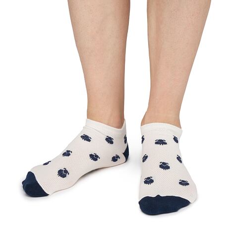 Chaussettes d’été Merino mouton bas bleu