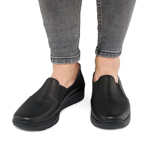 Bottines en cuir pour femmes Andréa noires