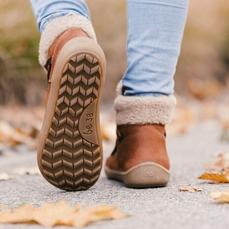 Dámské kožené barefoot boty Be Lenka Bliss hnědá