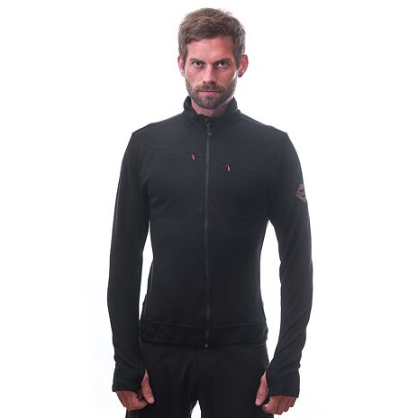 Sweat-shirt Sensor Merino Upper à fermeture éclair noir