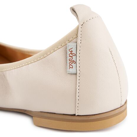 Women's orthopaedic leather ballerina flats Vanda cream