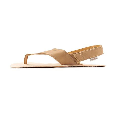 Women's barefoot leather sandals Elen light brown