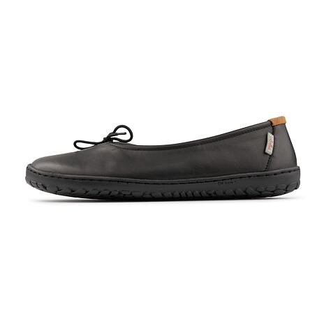 Ballerines barefoot Tamara en cuir noires pour femmes