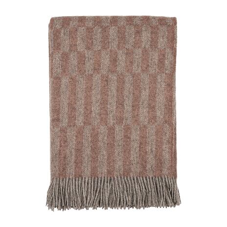 Sheep wool blanket rectangles red