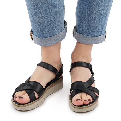 Women's leather sandals Apolena black