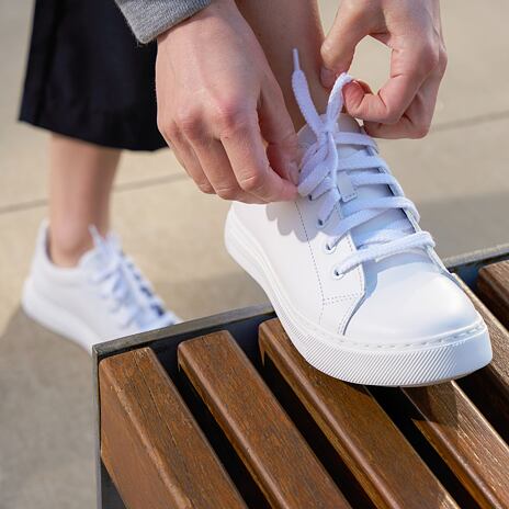 Tennis médicales en cuir blanches « Viola » pour femmes