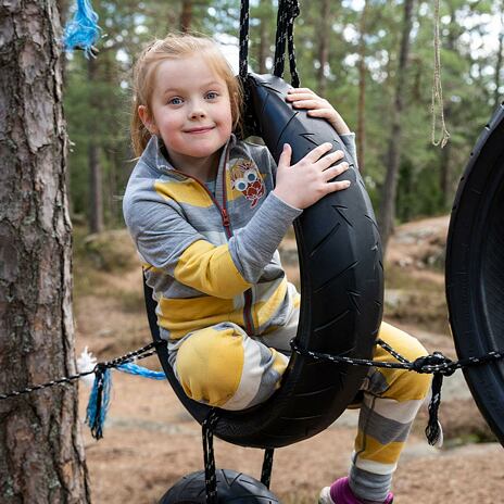 Sweat-shirt en laine pour enfant Piny Ulvang, jaune