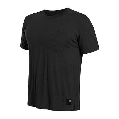 Heren T-shirt Sensor Merino Air Traveller zwart