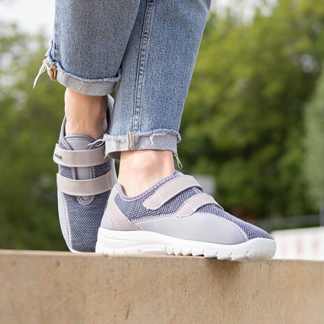 Damen-Sneakers mit Klettverschluss blau