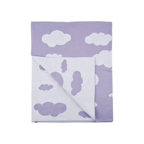 Children's Wool Blanket Cloud Purple