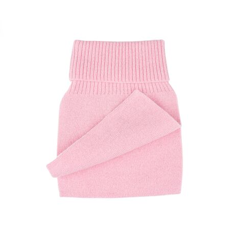 Children's Wool Neck Warmer Turtleneck Merino with Cashmere Pink