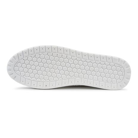 Baskets en cuir pour femmes pour pieds larges Tabita, blanches