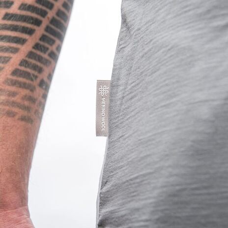 Pánské triko s límcem Sensor Merino Active POLO šedá