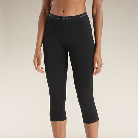Dámské legíny Merino 200 Oasis 3/4 Leggings Icebreaker Black