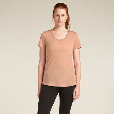 Dámské tričko Merino Blend 125 Cool-Lite Sphere SS Scoop Tee Icebreaker Desert Sand