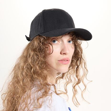 Baseballkappe aus Wolle Merino Woolee Capsule schwarz