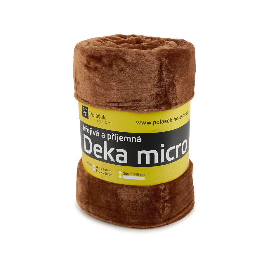 Mikroplüschdecke braun