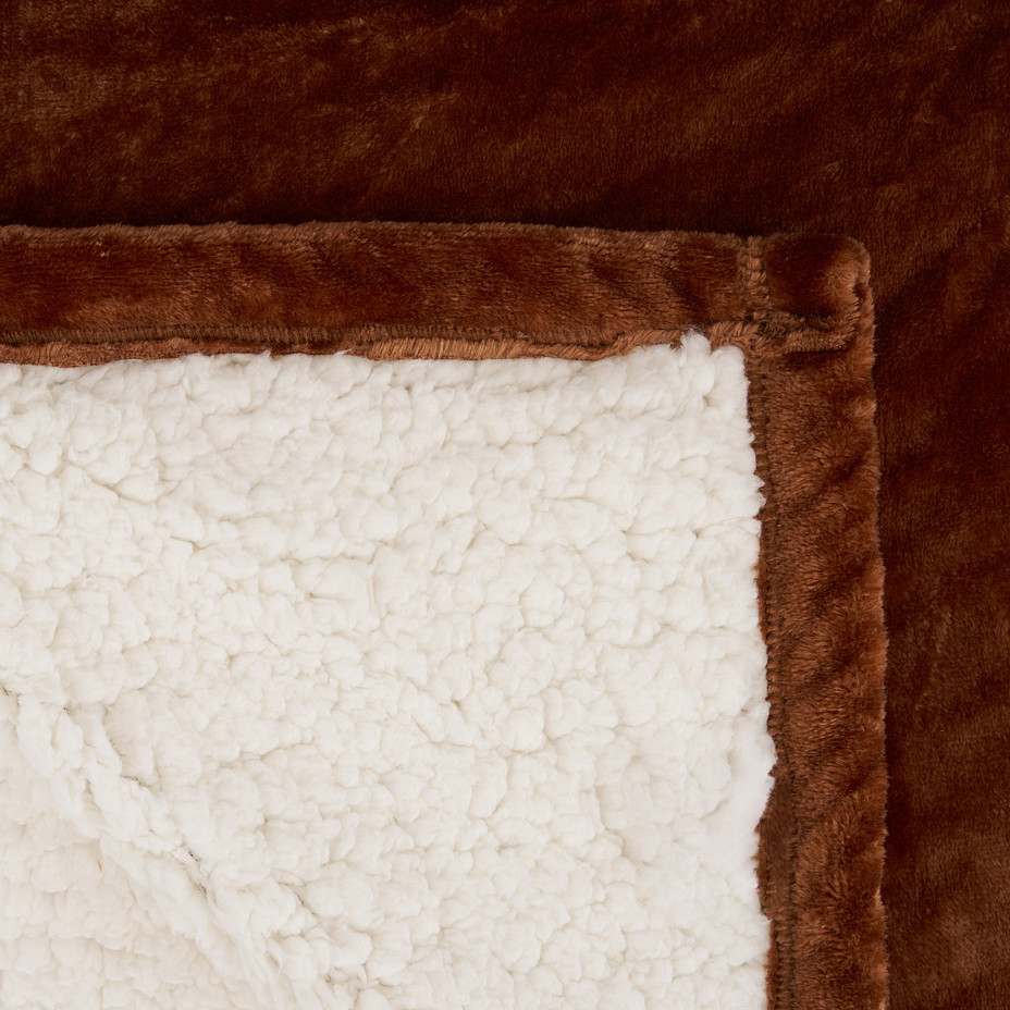 Mikroplüschdecke braun