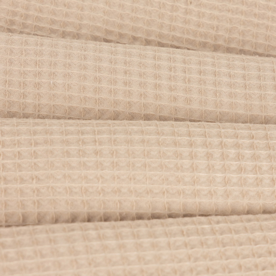 Bavlněný vaflový přehoz béžová