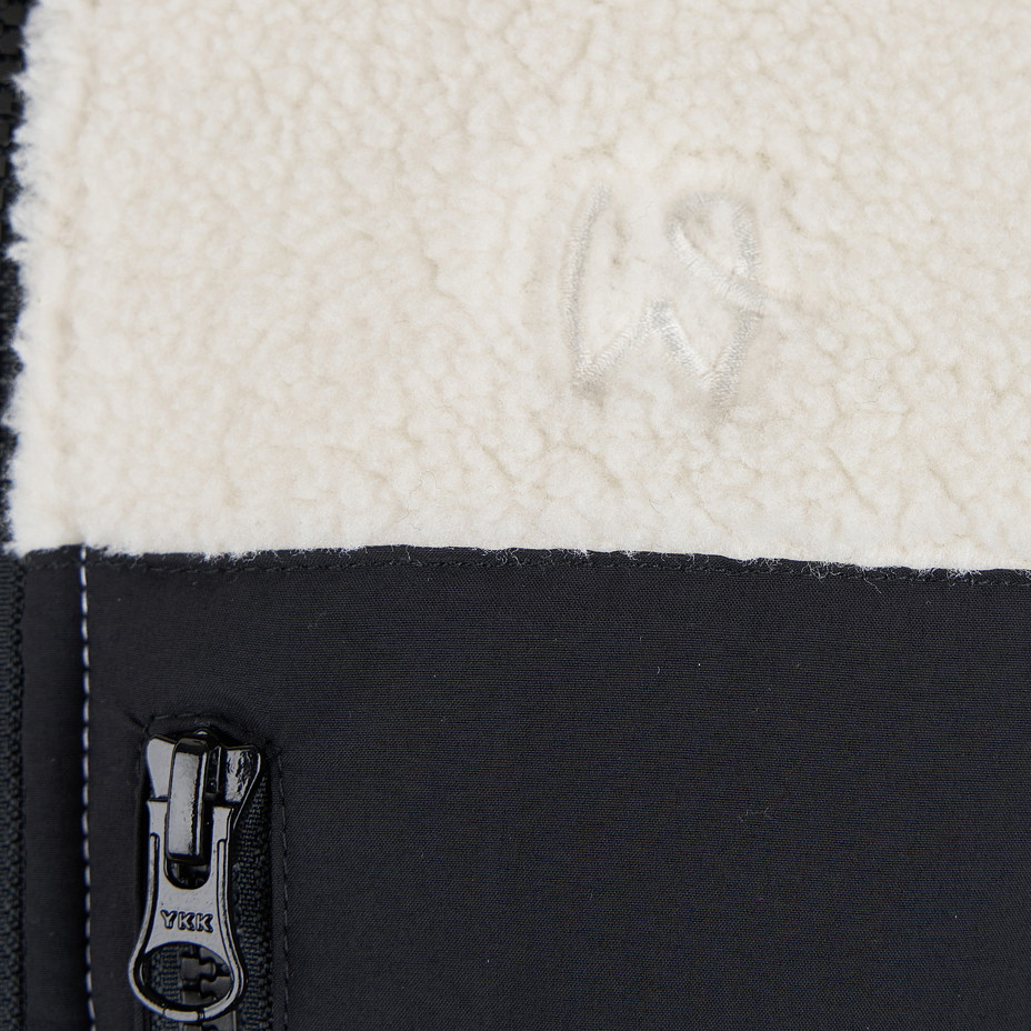 Dámská fleecová mikina s obousměrným zipem bílá