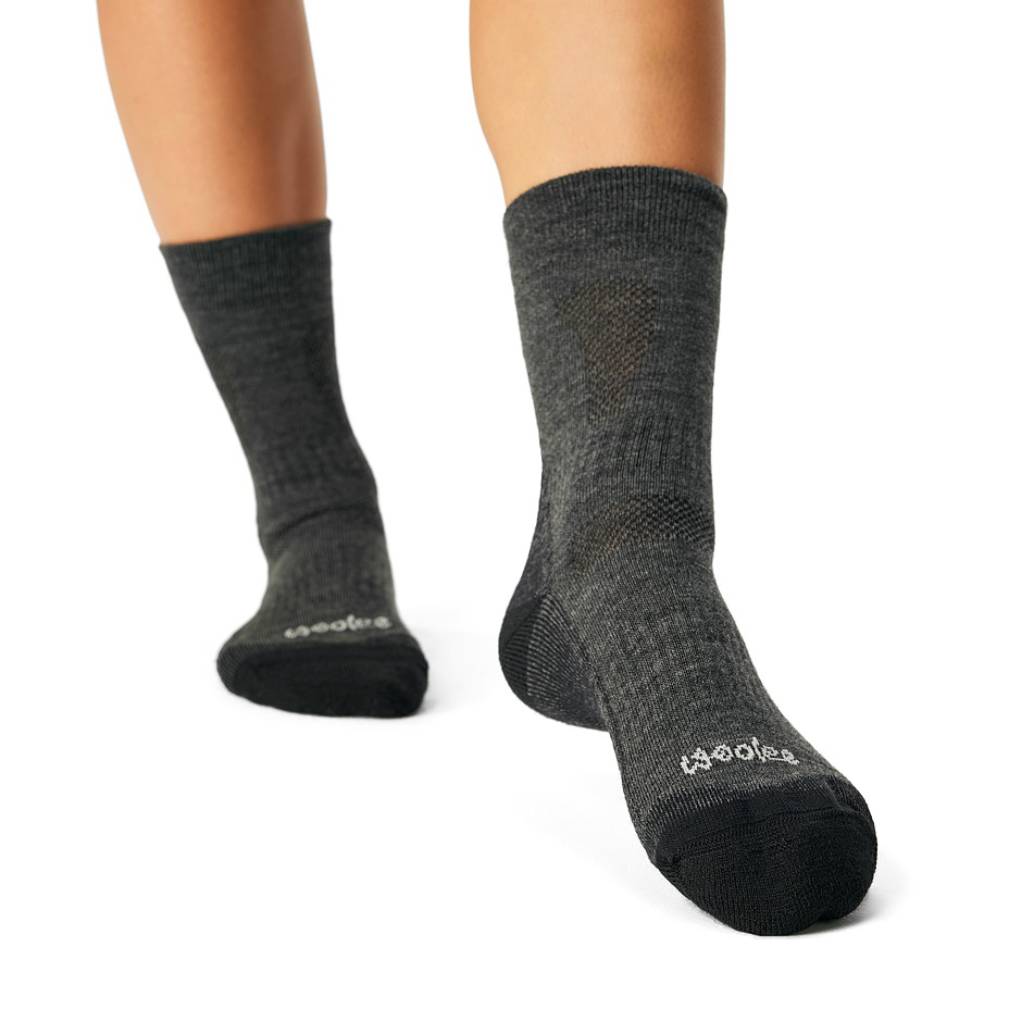 3 páry treckových Merino ponožek šedá