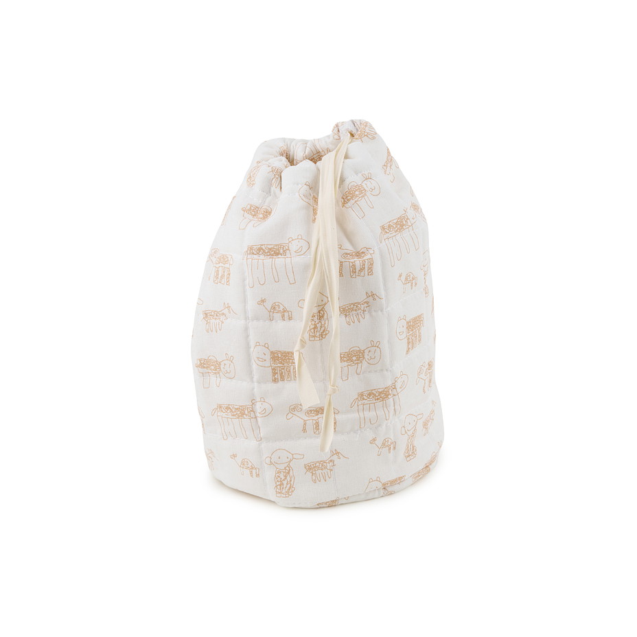 Kreslený bavlněný organizér na kosmetiku