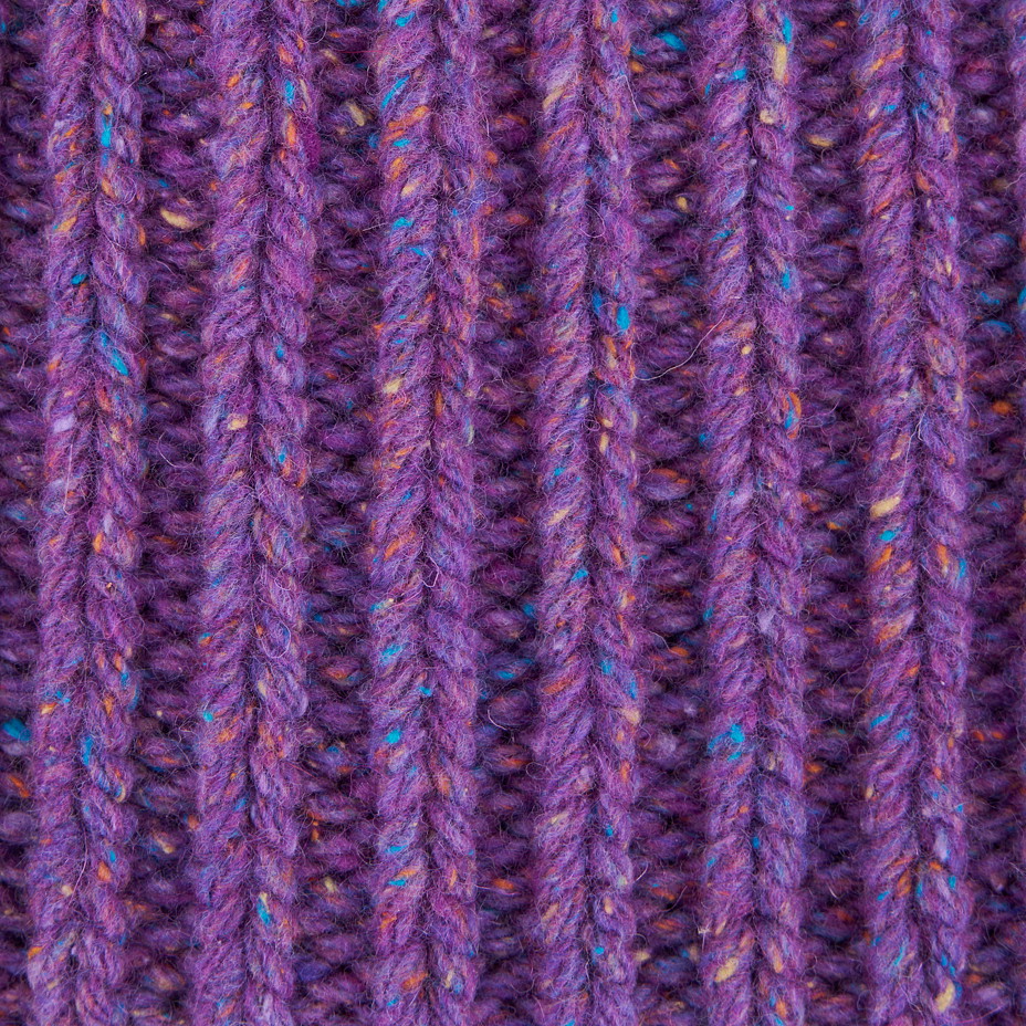 Vlněná čepice s hedvábím Gheppio fialová