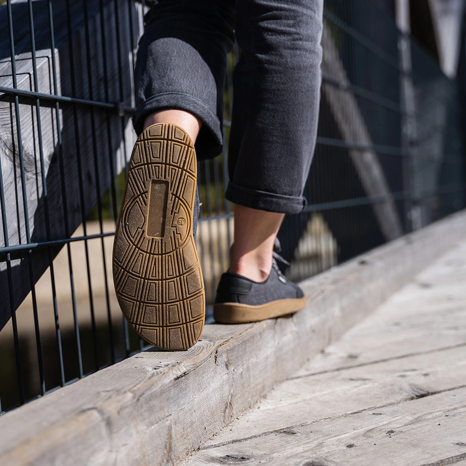 Damen Barfuß-Textil-Sneaker Oxy schwarz